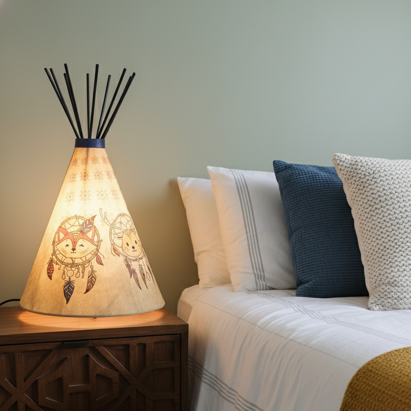 Little Dream Catcher Teepee Lamp-2