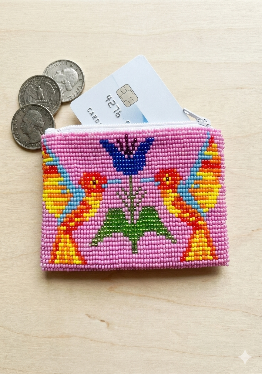 HummingBird Beaded coin purses-4