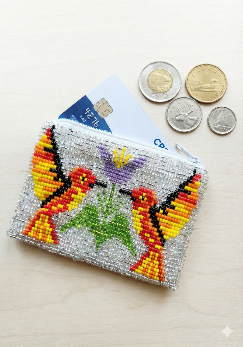 HummingBird Beaded coin purses-6