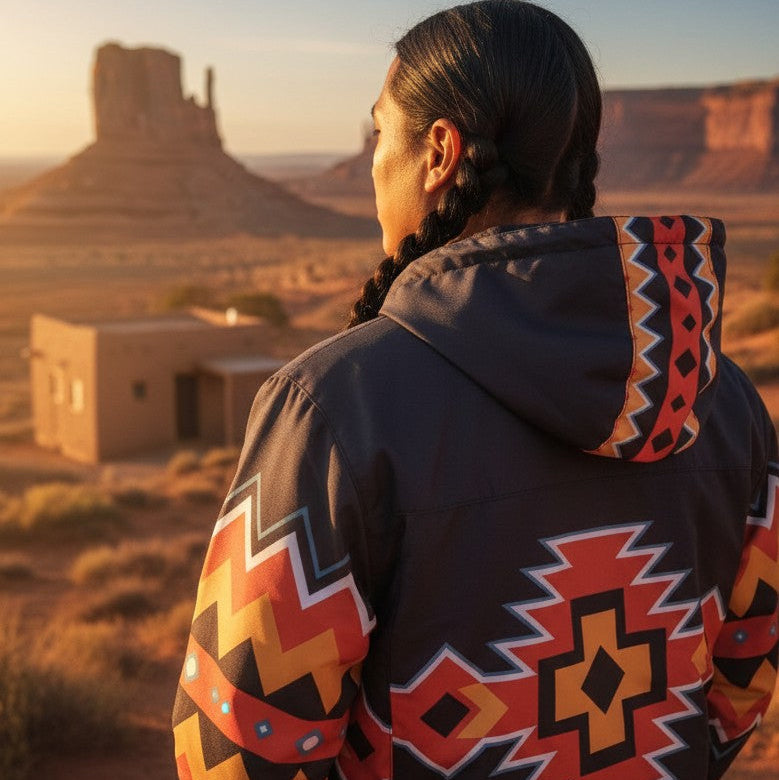 Native Horizon Windbreaker – Black Sunset-3