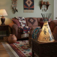 Feathers Tipi Table Lamp-1