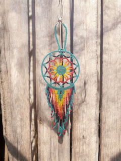 Turquoise ,Celestial Beaded Handmade Dreamcatcher-2