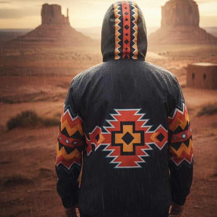 Native Horizon Windbreaker – Black Sunset-2