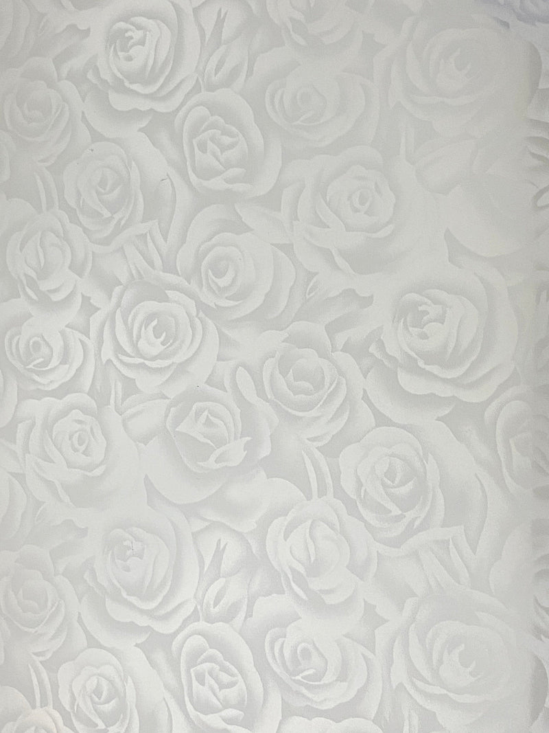 Craft HTV Rose Pattern Silver Heat Transfer Vinyl (Comes with Protective Film or Liner)-1