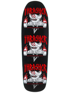 Toy Machine x Thrasher 'Monster Gram' Shaped Deck - Black-1