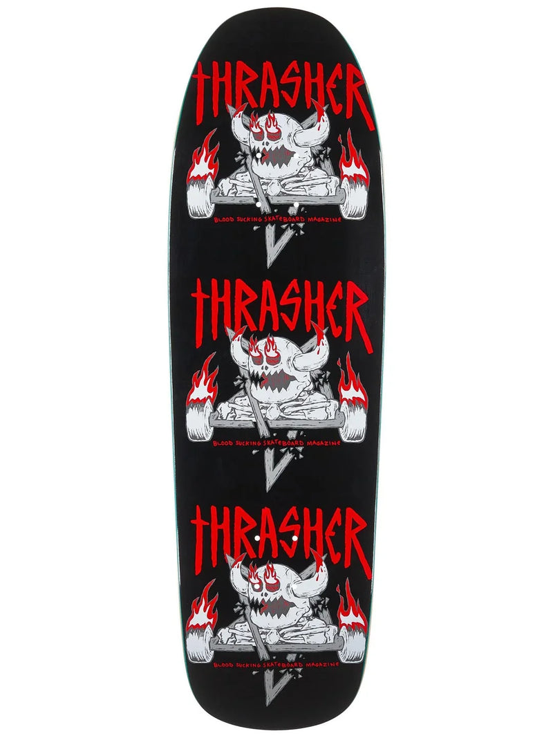 Toy Machine x Thrasher 'Monster Gram' Shaped Deck - Black-1