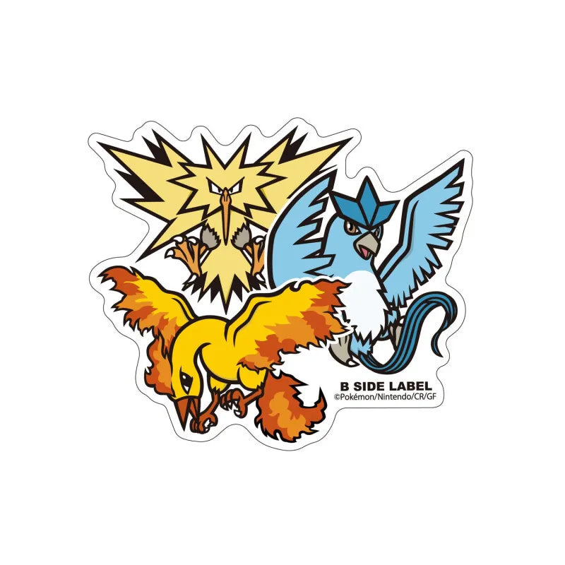 Pokémon - Moltres, Zapdos, Articuno Small Sticker (B-SIDE LABEL)-1