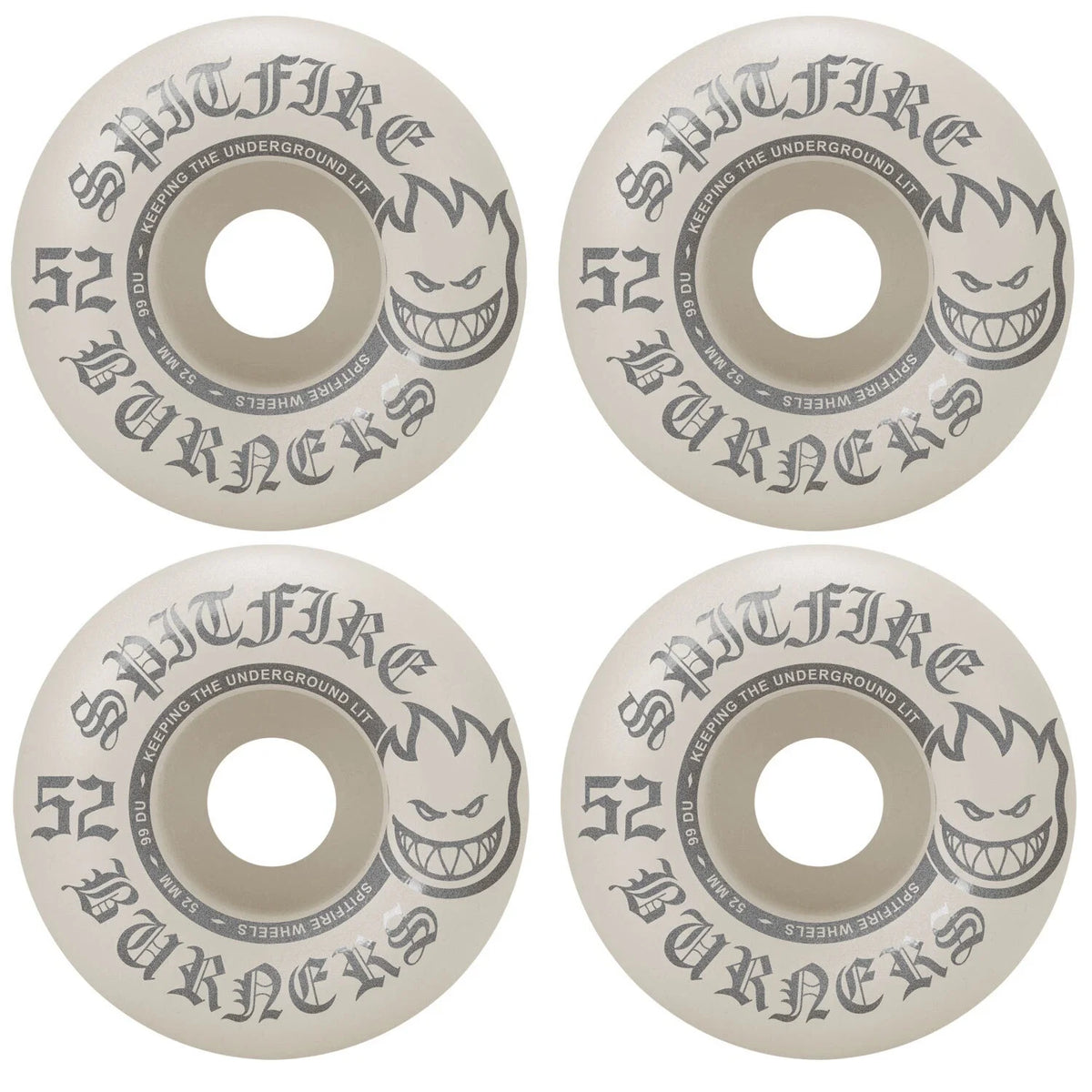 Spitfire 'Burners' 99A Wheels 52MM - White