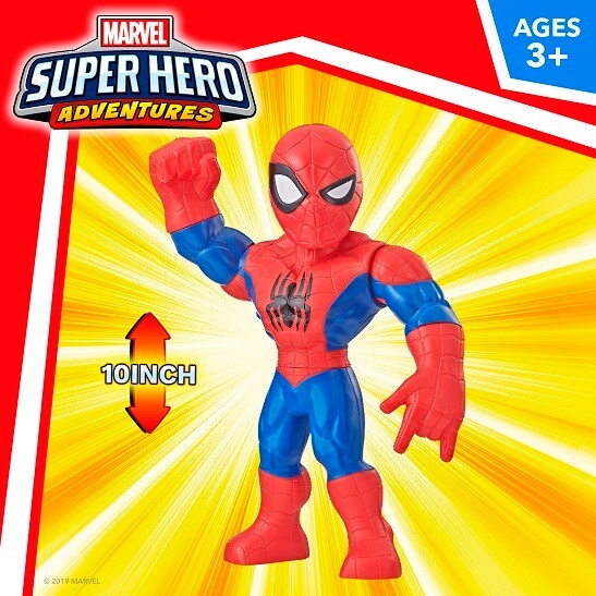 NEW!  Marvel Super Hero Adventures Mega Mighties Poseable Spider-Man Figure (630509743377)