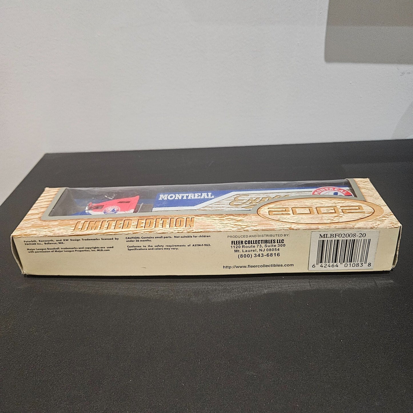 2002 Fleer Collectibles MLB Montreal Expos 1:80 Scale Die-Cast Collector Truck