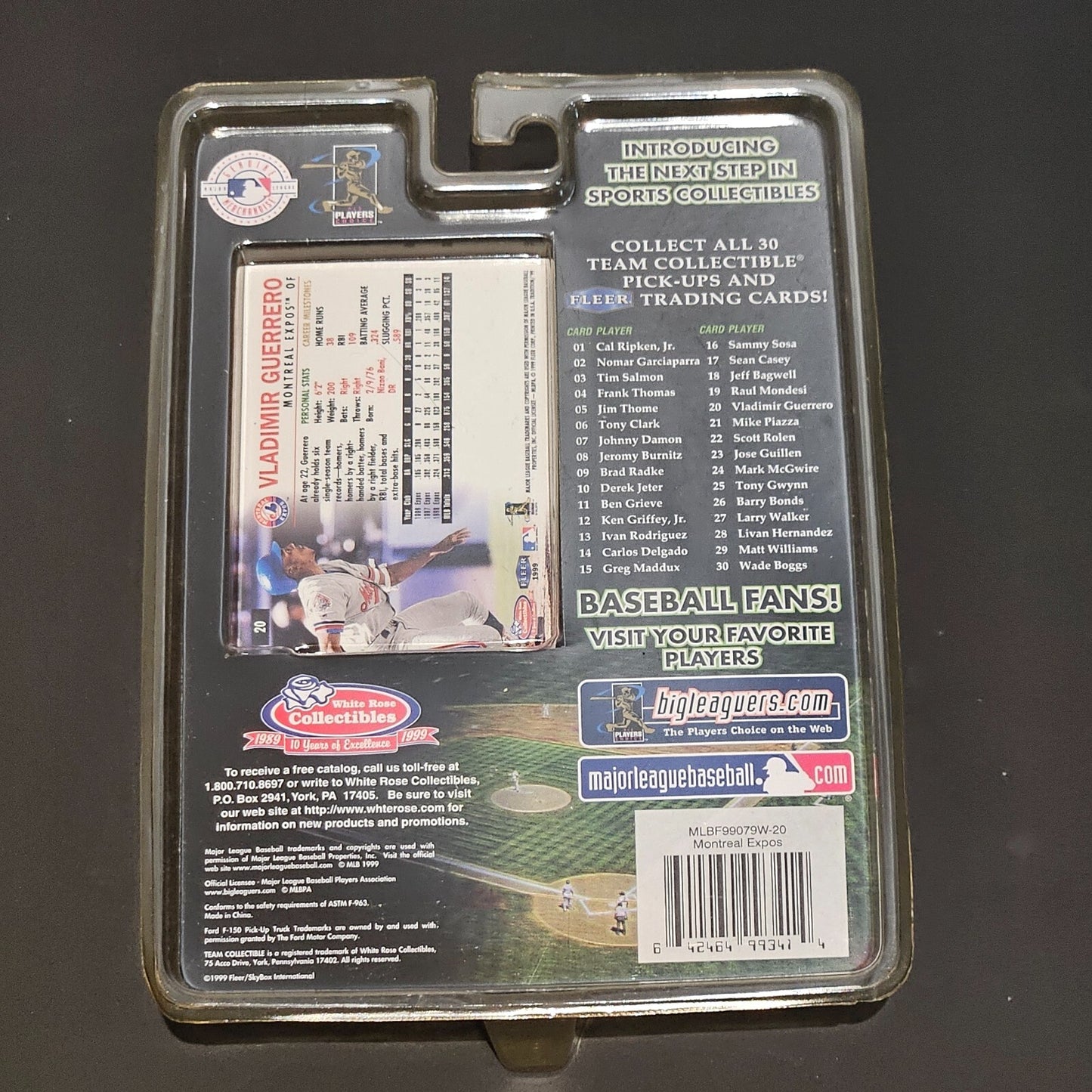 1999 Fleer Montreal Expos Vladimir Guerrero Ford F-150 1:64 Die-Cast Truck & Trading Card (UPC:642464993414)