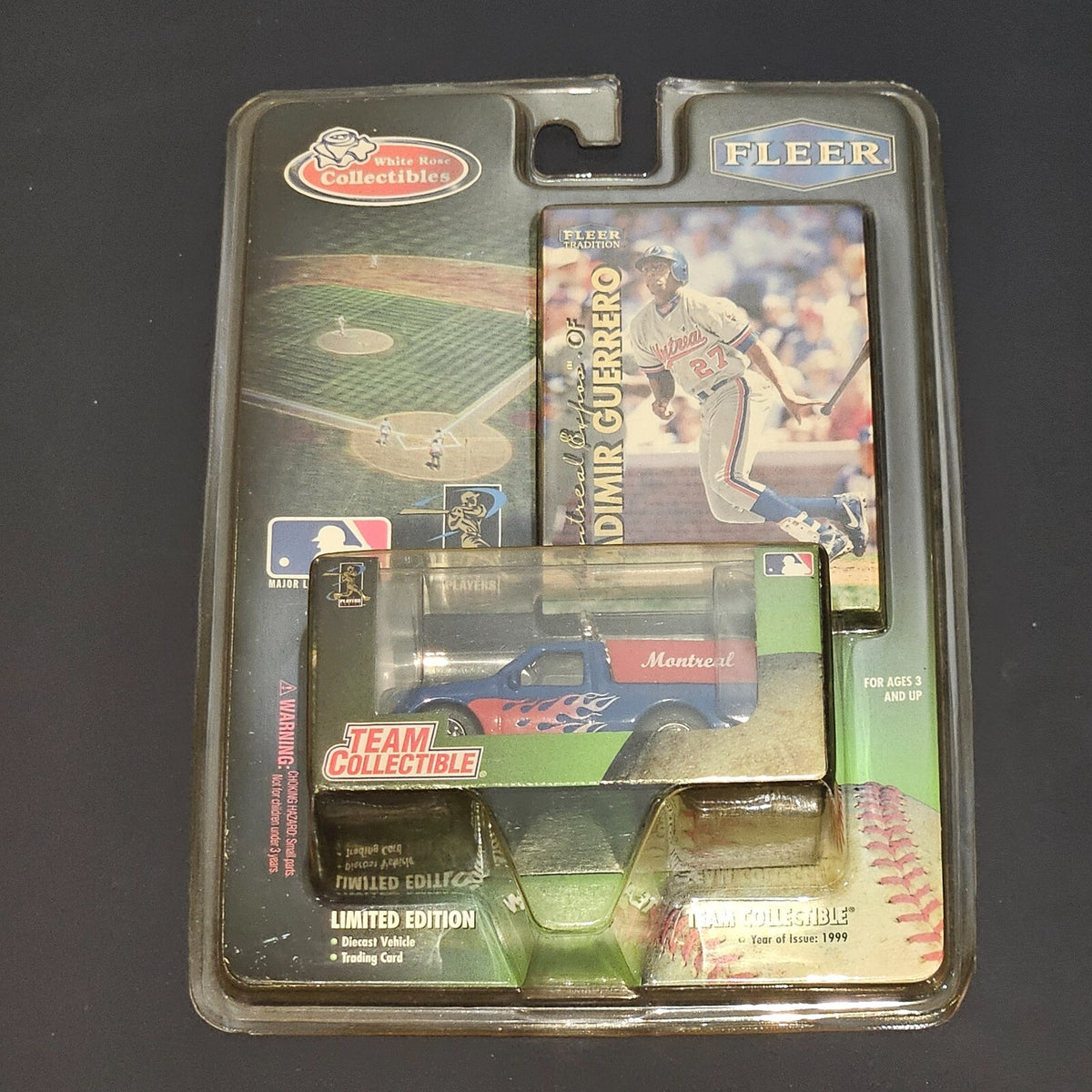1999 Fleer Montreal Expos Vladimir Guerrero Ford F-150 1:64 Die-Cast Truck & Trading Card