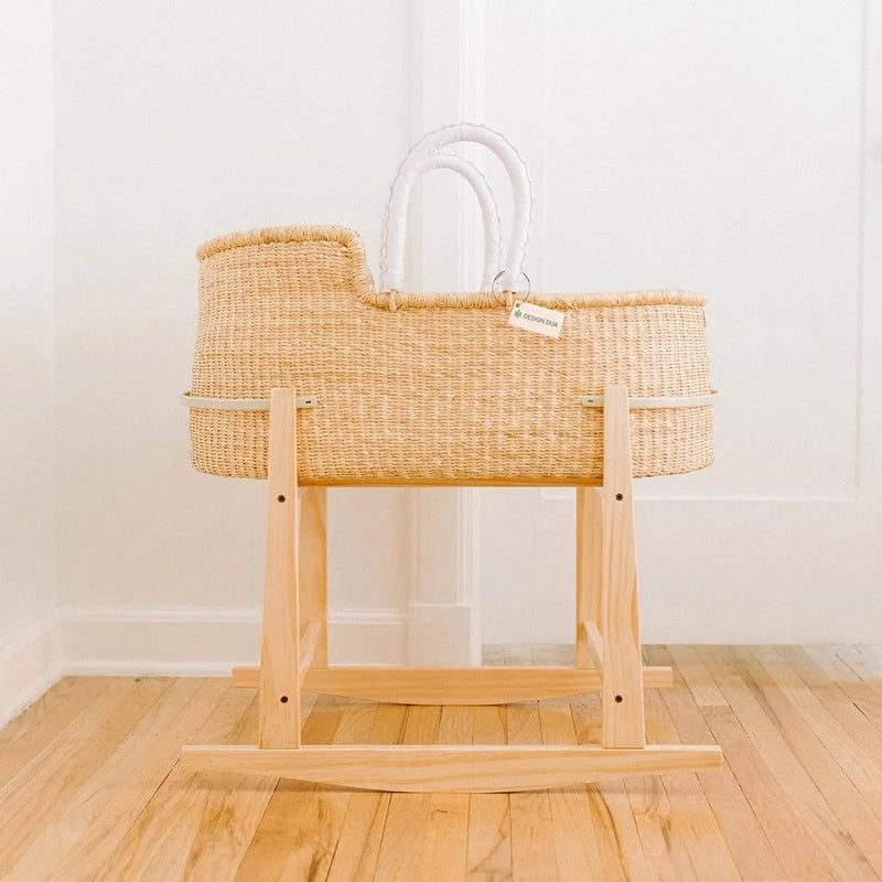 Natural Rocking Bassinet Stand-1