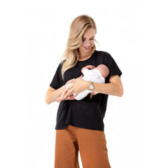 Zip Up Top for Pregnancy, Nursing & Beyond | Black-2