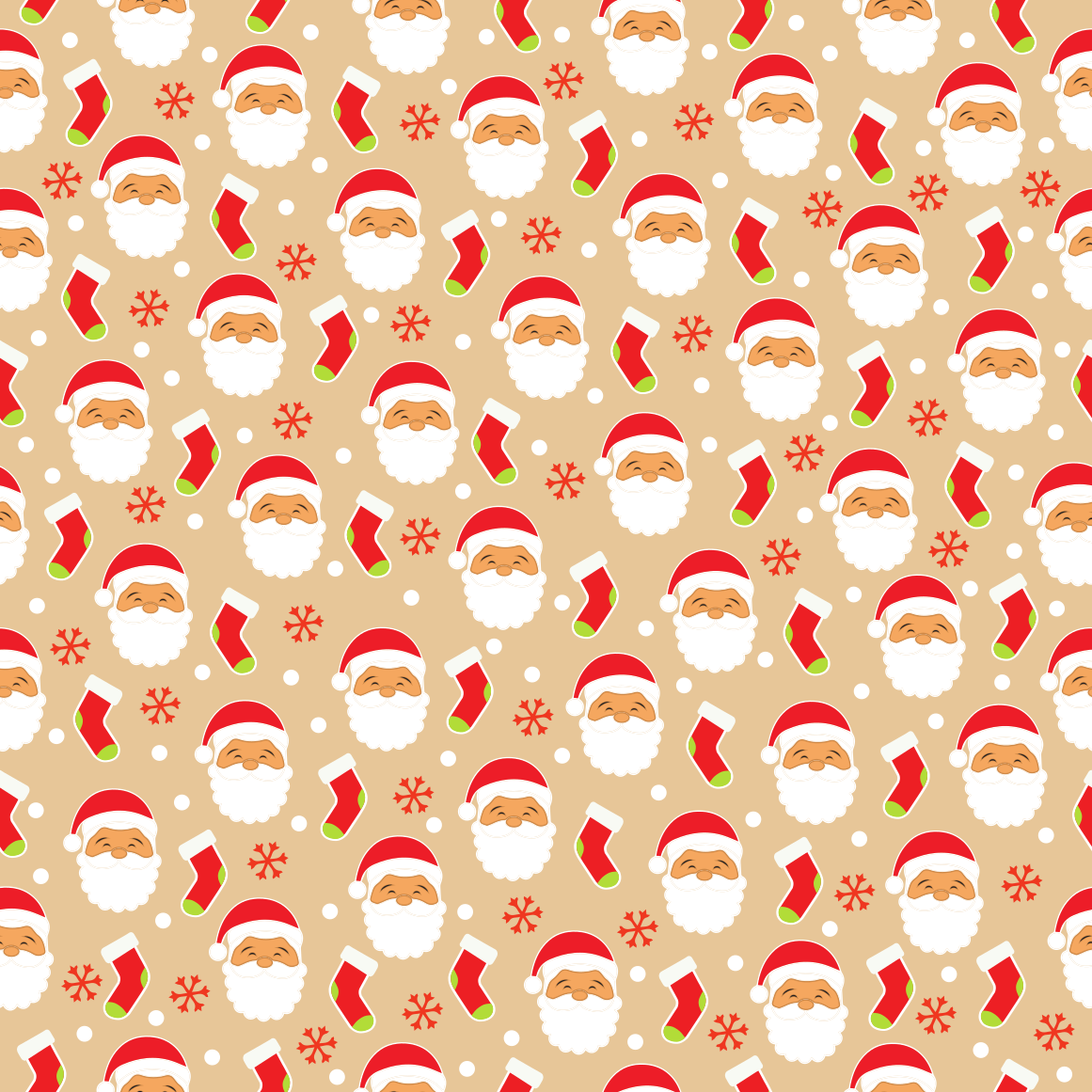 Craft Christmas Santa Claus Adhesive Vinyl Pattern 1-1