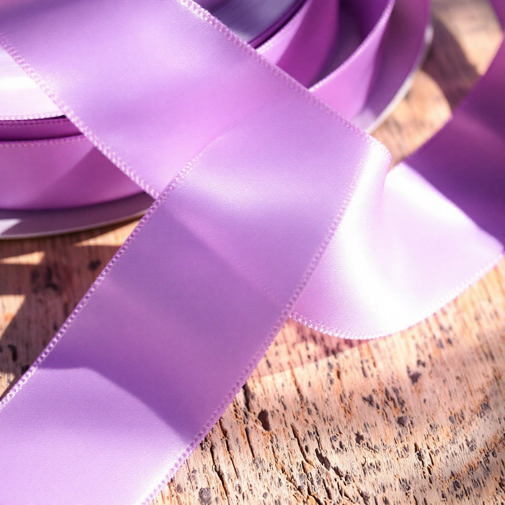 Satin Ribbon Double Face-Hyacinth #462- 3.8 cm Wide-2