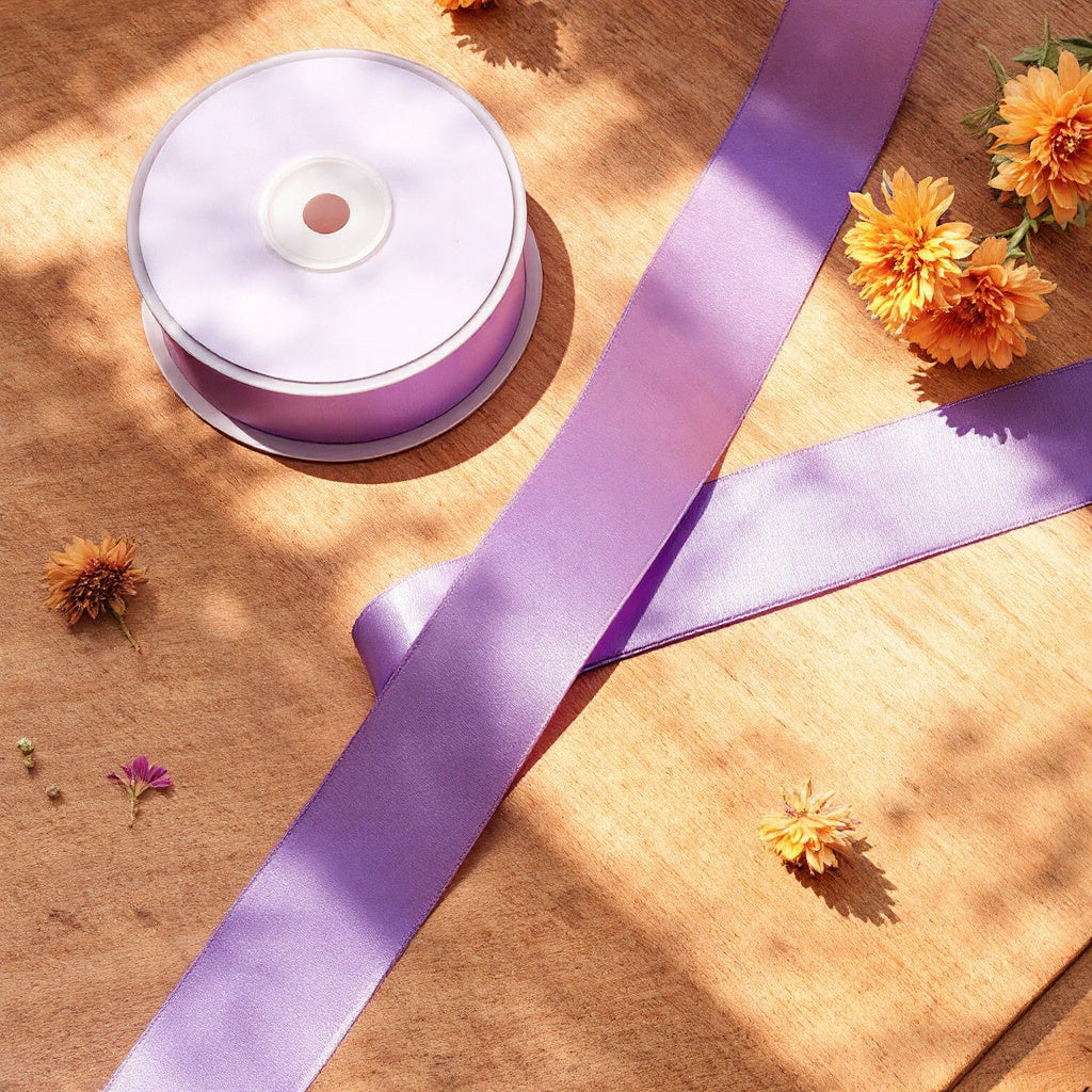 Satin Ribbon Double Face-Hyacinth #462- 3.8 cm Wide-1