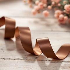 Satin Ribbon Double Face-Chocolate Chip #839- 3.8 cm Wide-2