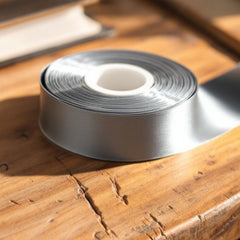 Satin Ribbon Double Face-Metal Grey #017- 3.8 cm Wide-3