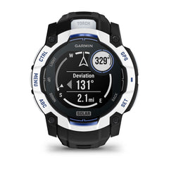 Instinct® 3 – 50 mm, Solar Whitestone with Black/Bolt Blue Band-9
