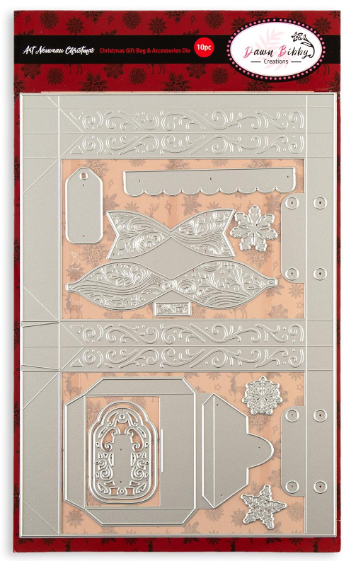 Art Nouveau. Christmas Gift Bag & Accessories Die-1