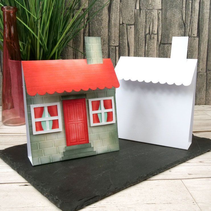 Luxury Shaped Card Blanks & Envelopes - House-2