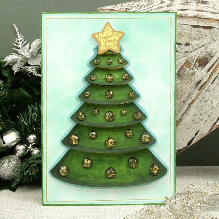 Luxury Shaped Card Blanks & Envelopes - Christmas Tree-4