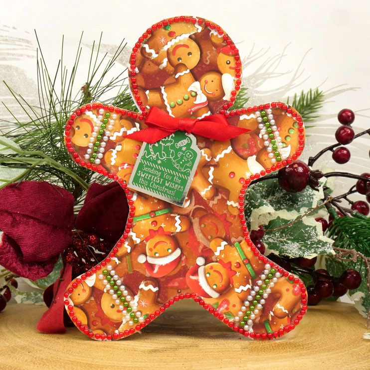 Luxury Shaped Card Blanks & Envelopes - Gingerbread Man-4