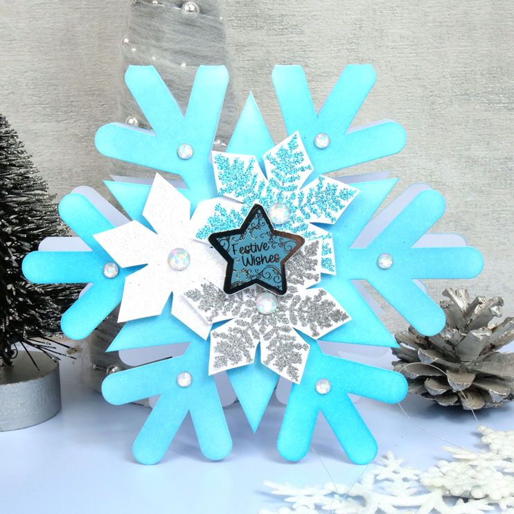 Luxury Shaped Card Blanks & Envelopes - Snowflake-4
