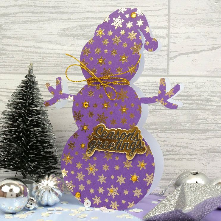 Luxury Shaped Card Blanks & Envelopes - Snowman-3