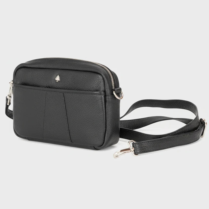 Greenwood Leather Mini Crossbody Bag. Premium Full-Grain Pebbled Leather Handbag-8