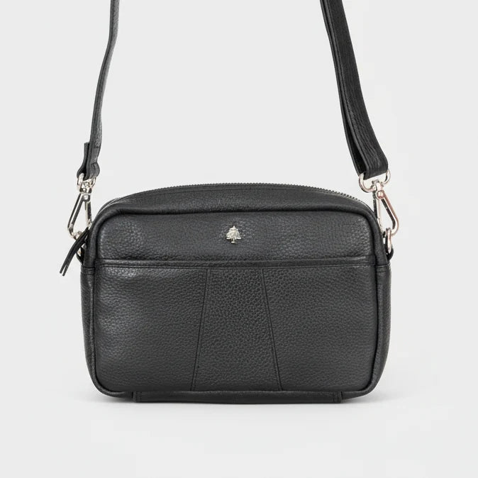 Greenwood Leather Mini Crossbody Bag. Premium Full-Grain Pebbled Leather Handbag-9