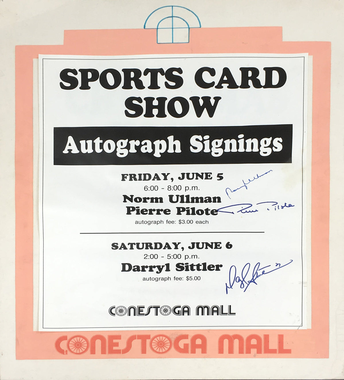 Norm Ullman, Pierre Pilote & Darryl Sittler Autographed Sign