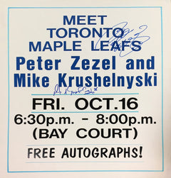 Peter Zezel & Mike Krushelnyski Dual Signed Hockey Sign (28x22)-1