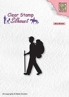 Clear Stamp Silhouette Men-Things Backpacker-1