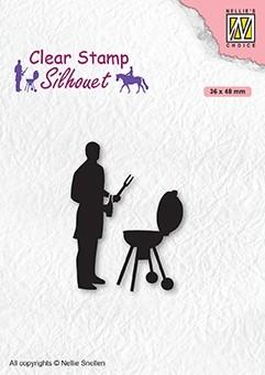 Clear Stamp Silhouette Men-Things Barbecue-1