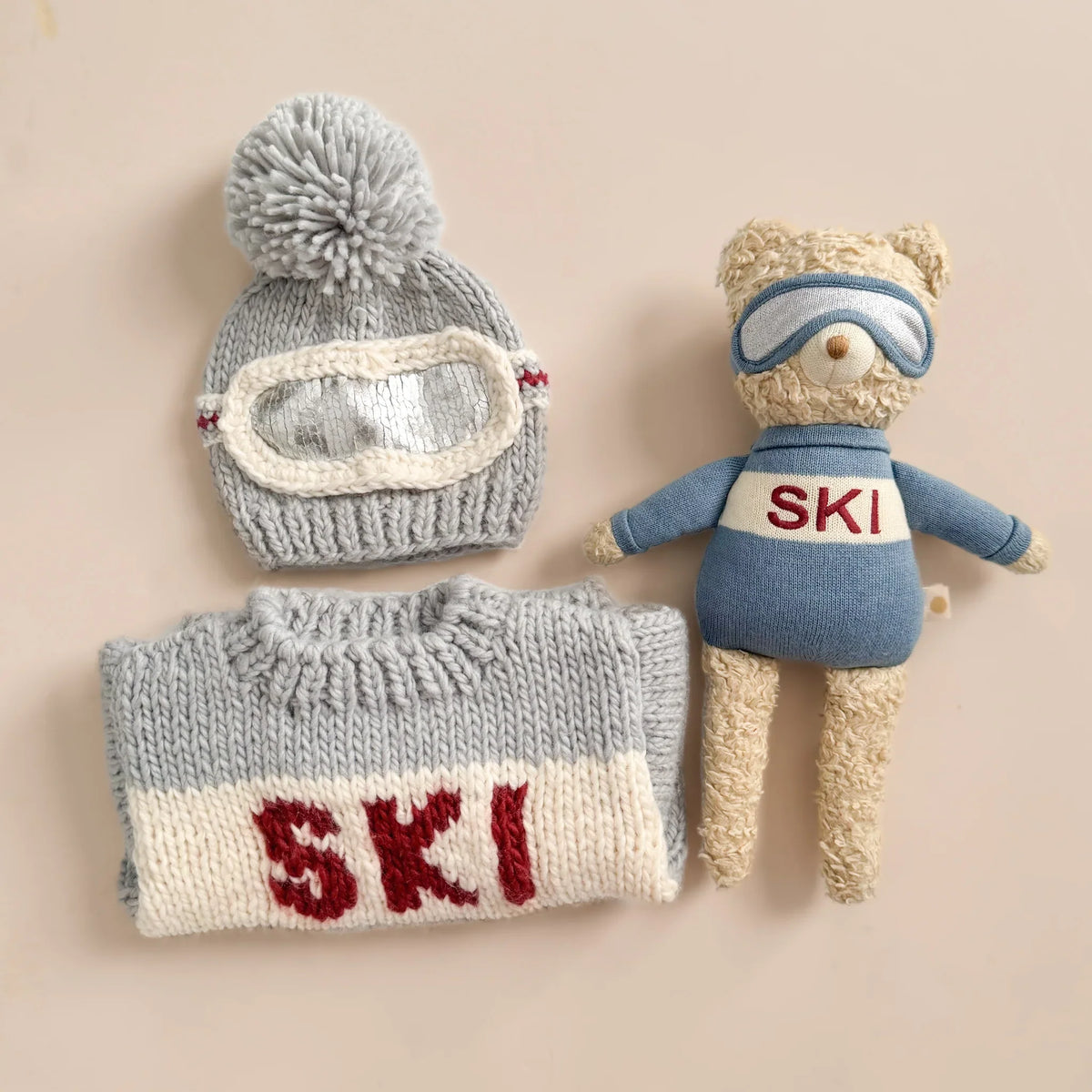 Ski Goggles Beanie | Bowie Grey | The Blueberry Hill-3