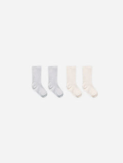 Socks Set | Quincy Mae | Natural, Cloud-1