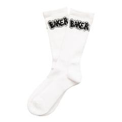 Baker 'Sock Of Destruction' Crew Socks - White-1