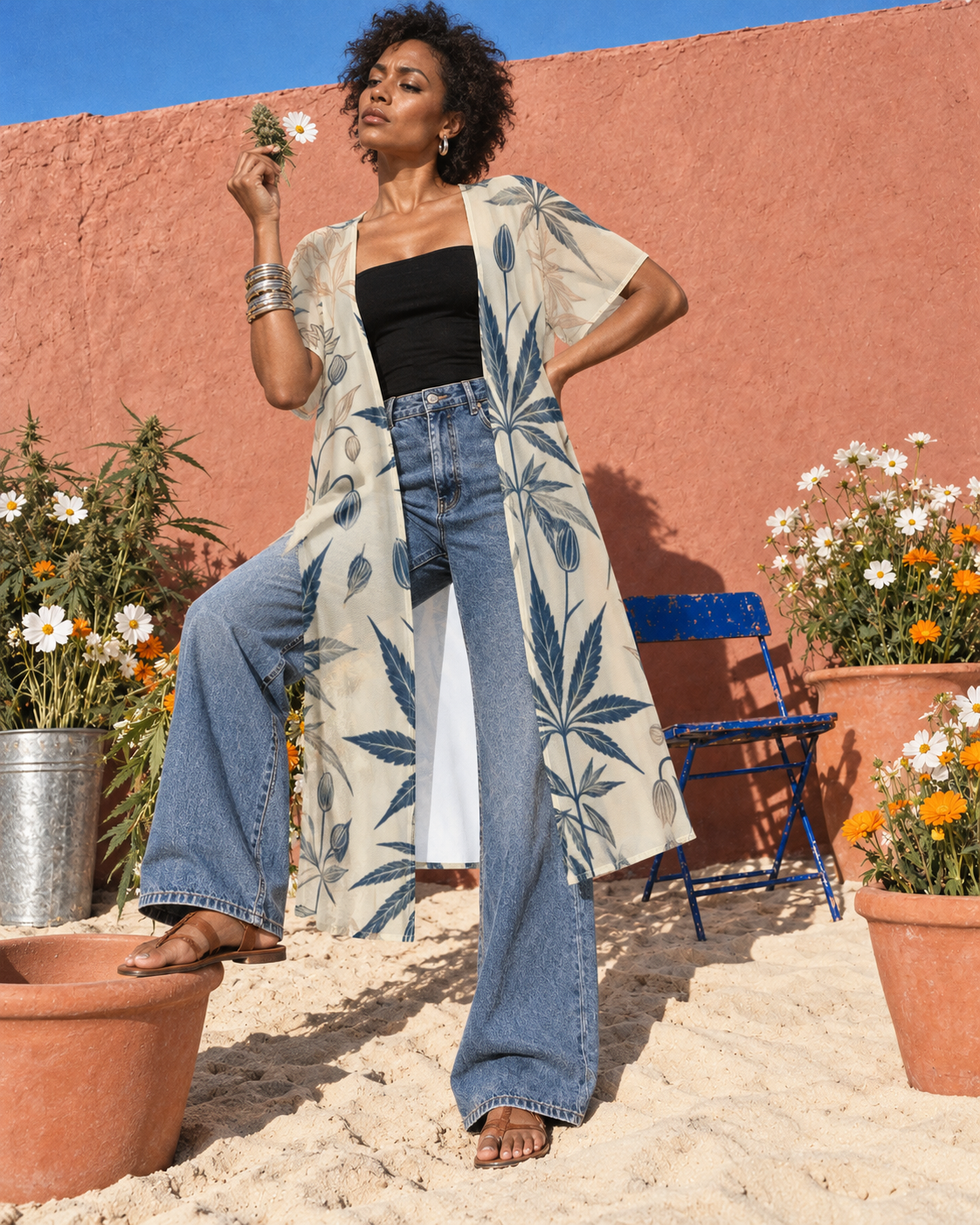 Soft Sativa Mesh Short-Sleeve Cardigan-2