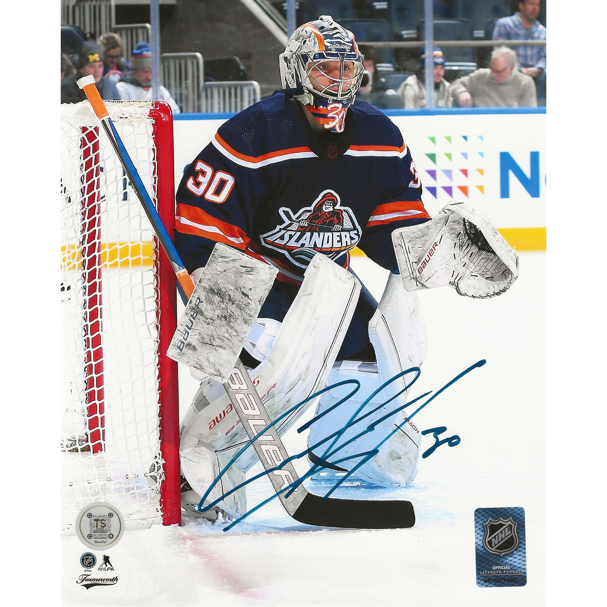 Ilya Sorokin Autographed New York Islanders Reverse Retro 2.0 8x10 Photo-1