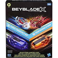 (Hasbro) Beyblade X - Deluxe String Launcher 2-Pack (Cobalt Dragoon 2-60C & Soar Phoenix 9-60GF)-1