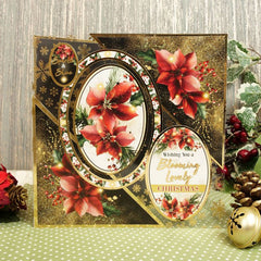 Poinsettia Sparkle Luxury Foiled Acetate-4