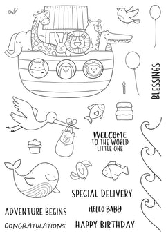 Creative Expressions Jane's Doodles Special Delivery 6 in x 8 in Clear Stamp Set-2
