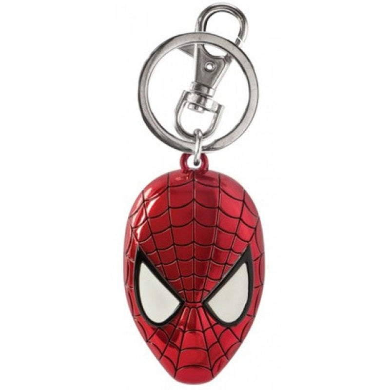 Spider-Man Head Coloured Pewter Keychain-1