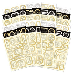 Stickables Self-Adhesive Foiled Sentiments Selection - Essential Colours-1