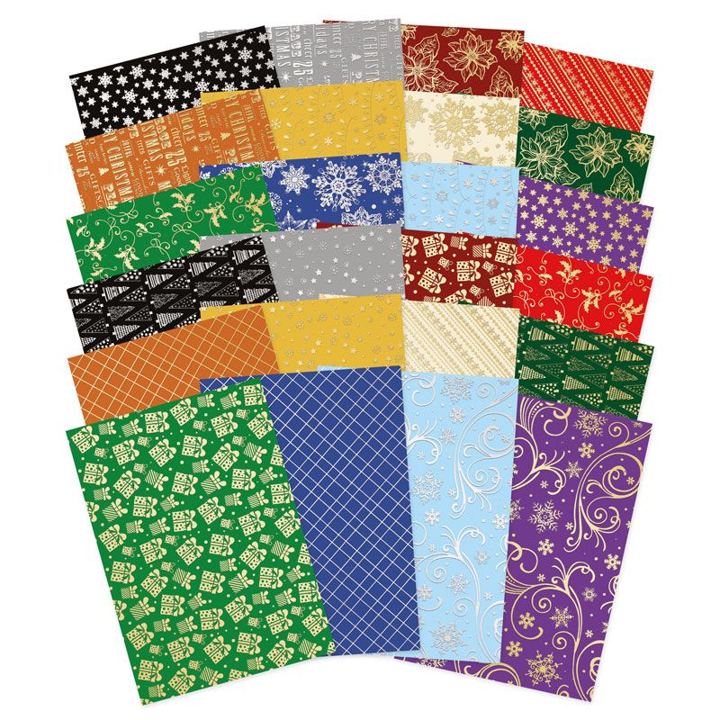 Christmas Stickables A5 Self-Adhesive Foiled Papers-1