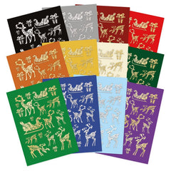 Christmas Stickables Self Adhesive Foiled Reindeer-1
