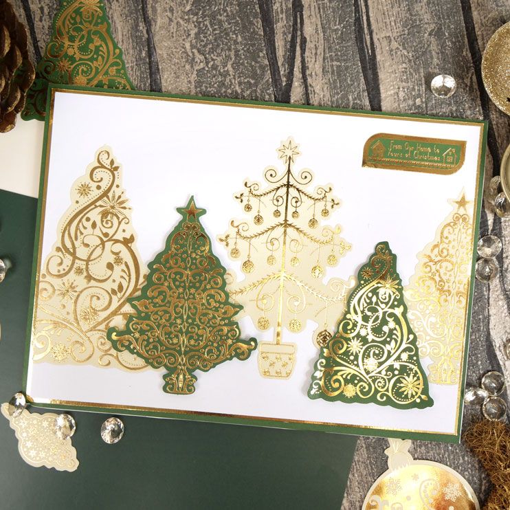 Christmas Stickables Self Adhesive Foiled Christmas Trees-2