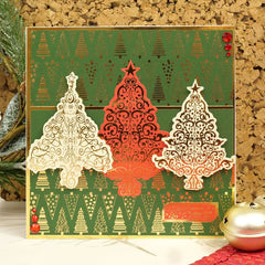 Christmas Stickables Self Adhesive Foiled Christmas Trees-4